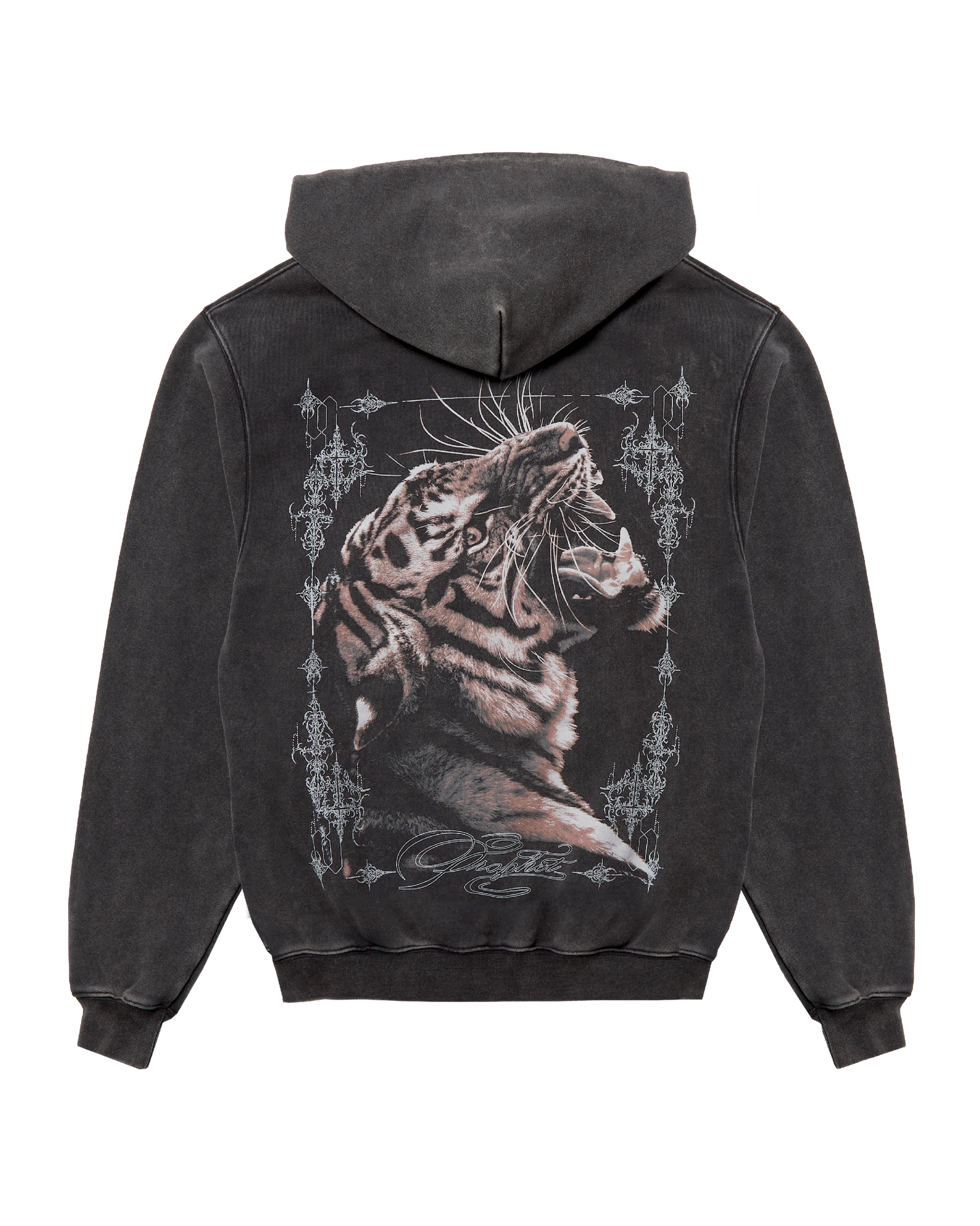 PROPHET ZIP HOODIE- ACID BLACK