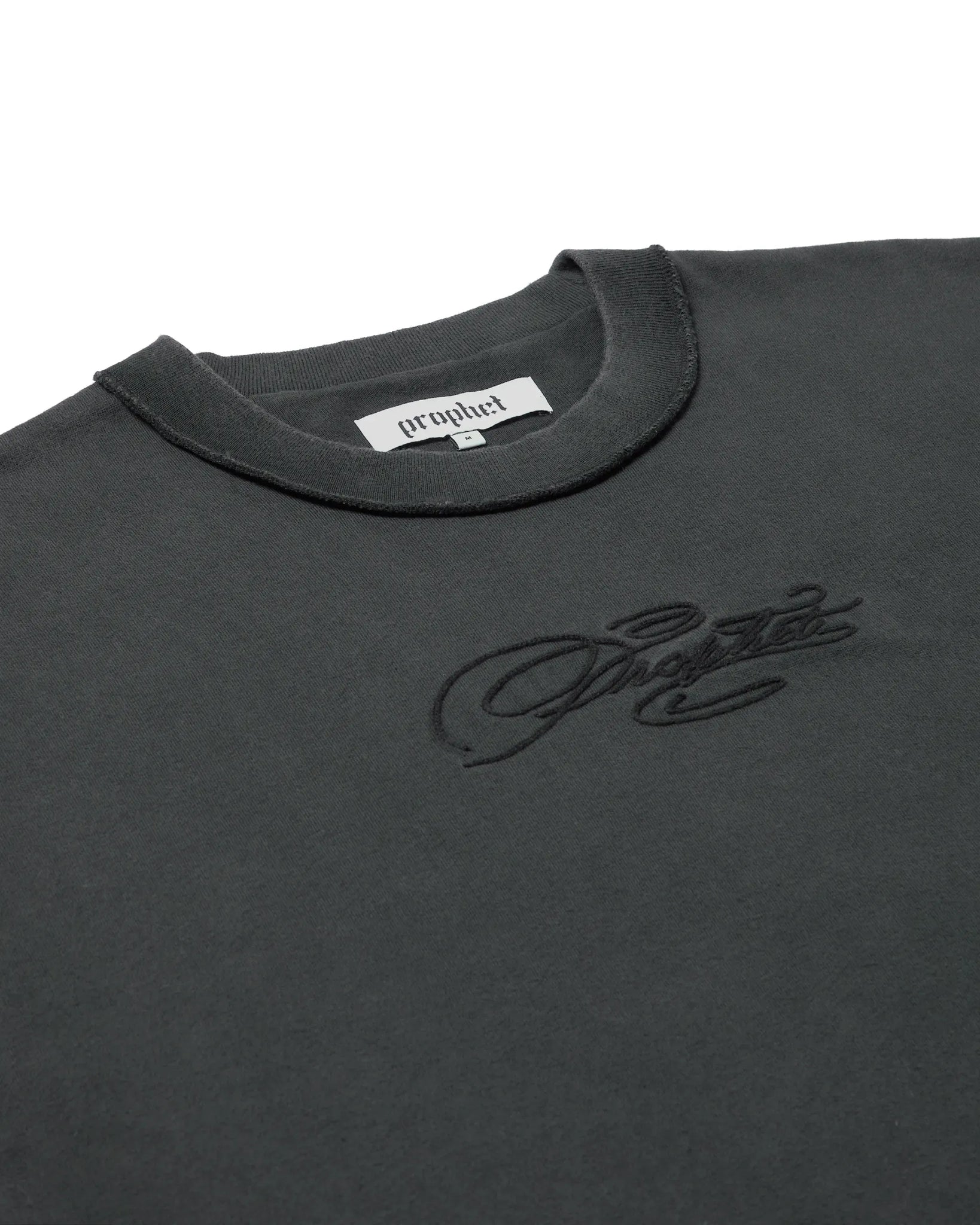 PROPHET SCRIPT T-SHIRT- ACID WASH BLACK